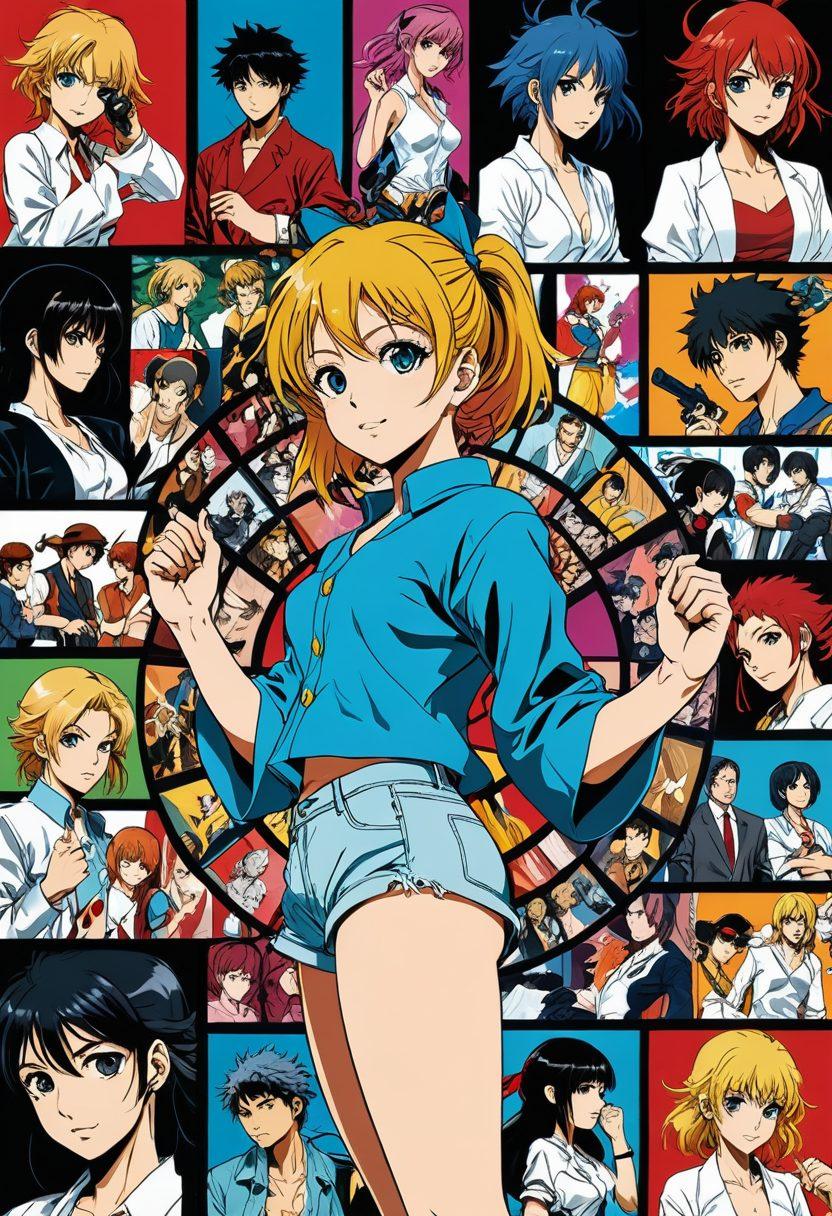 A dynamic collage showcasing the journey from manga sketches to vibrant animated scenes, highlighting key elements of evolution in adult entertainment. Incorporate iconic manga characters transitioning into a stylish animated version, with subtle hints of explicit content stylized in a tasteful manner. The background should be a blend of dark and bright colors to symbolize the contrast between tradition and modernity, with visual motifs of film reels and comic panels. Bold, eye-catching typography stating 'From Manga to Screen' overlays the scene. super-realistic. vibrant colors. dynamic composition.